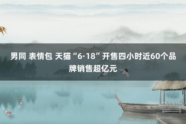   男同 表情包 天猫“6·18”开售四小时近60个品牌销售超亿元