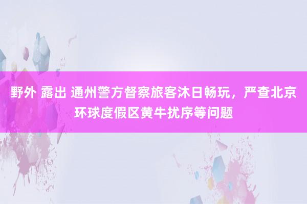 野外 露出 通州警方督察旅客沐日畅玩，严查北京环球度假区黄牛扰序等问题