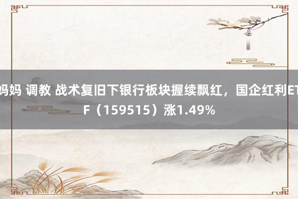   妈妈 调教 战术复旧下银行板块握续飘红，国企红利ETF（159515）涨1.49%