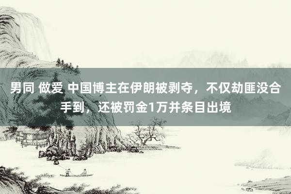   男同 做爱 中国博主在伊朗被剥夺，不仅劫匪没合手到，还被罚金1万并条目出境