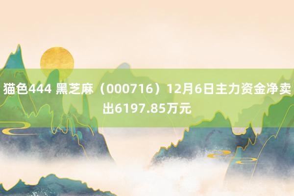 猫色444 黑芝麻（000716）12月6日主力资金净卖出6197.85万元