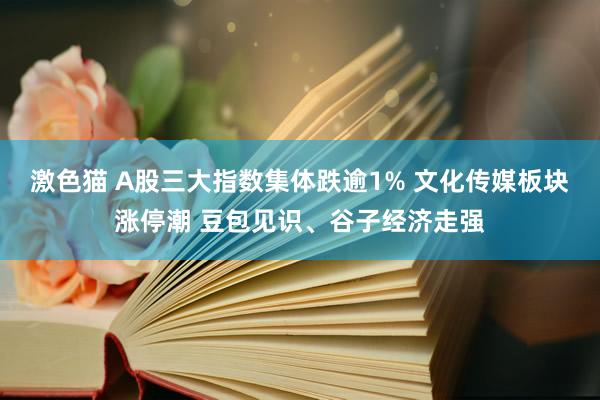 激色猫 A股三大指数集体跌逾1% 文化传媒板块涨停潮 豆包见识、谷子经济走强