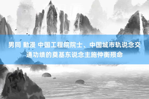 男同 動漫 中国工程院院士、中国城市轨说念交通功绩的奠基东说念主施仲衡殒命