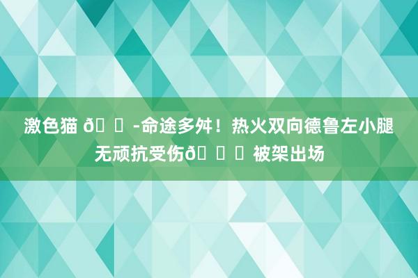 激色猫 😭命途多舛！热火双向德鲁左小腿无顽抗受伤🙏被架出场