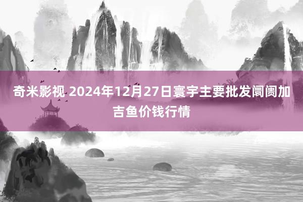 奇米影视 2024年12月27日寰宇主要批发阛阓加吉鱼价钱行