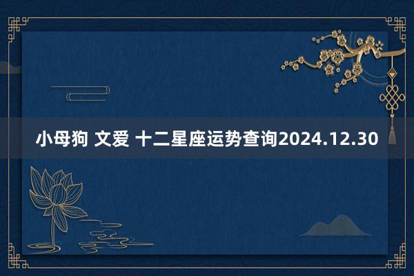 小母狗 文爱 十二星座运势查询2024.12.30