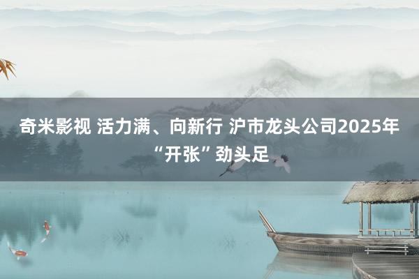 奇米影视 活力满、向新行 沪市龙头公司2025年“开张”劲头