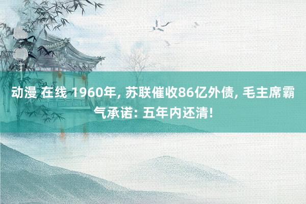 动漫 在线 1960年, 苏联催收86亿外债, 毛主席霸气承