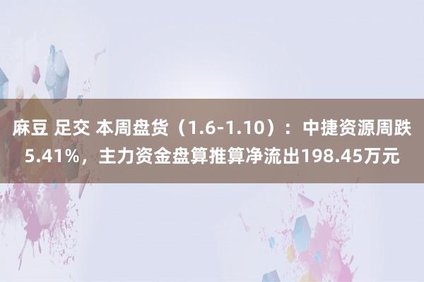 麻豆 足交 本周盘货（1.6-1.10）：中捷资源周跌5.4